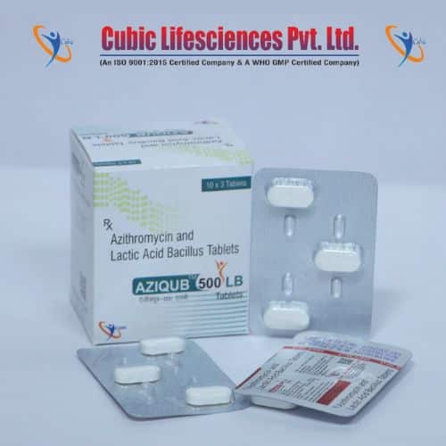 Azithromycin 500 mg with Lactic Acid Bacillus Tablets