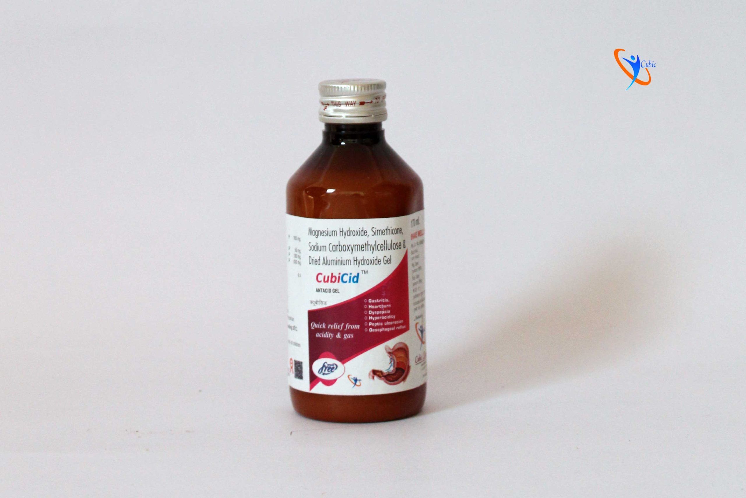 Magnesium Hydroxide, Simethicone, Sodium Carboxymethylcellulose & Dried Aluminium Hydroxide Gel