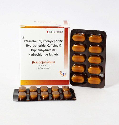 Paracetamol, Phenylephrine Hydrochloride, Caffeine, Diphenhydramine Hydrochloride Tablets