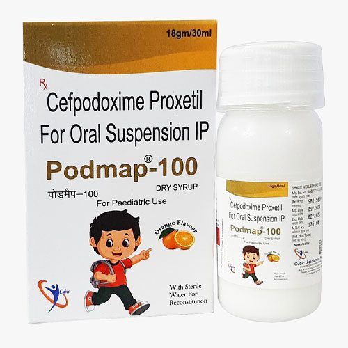 CEFPODOXIME 100MG/12GM DRY SYRUP WITH WATER WITH MONOCARTON
